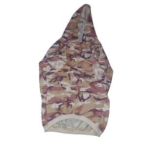 Dog Hoodie Sweatshirt Pink Camo Size XXL With Pocket!